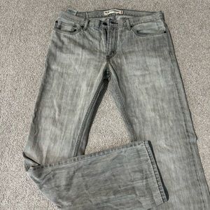 Men's Levis 514 Slim Straight Fit Gray Denim Jeans size 34x34